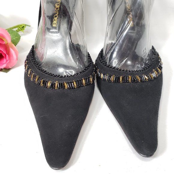 Sergio Rossi Beaded Heels w/ Ankle Straps - Picture 9 of 16